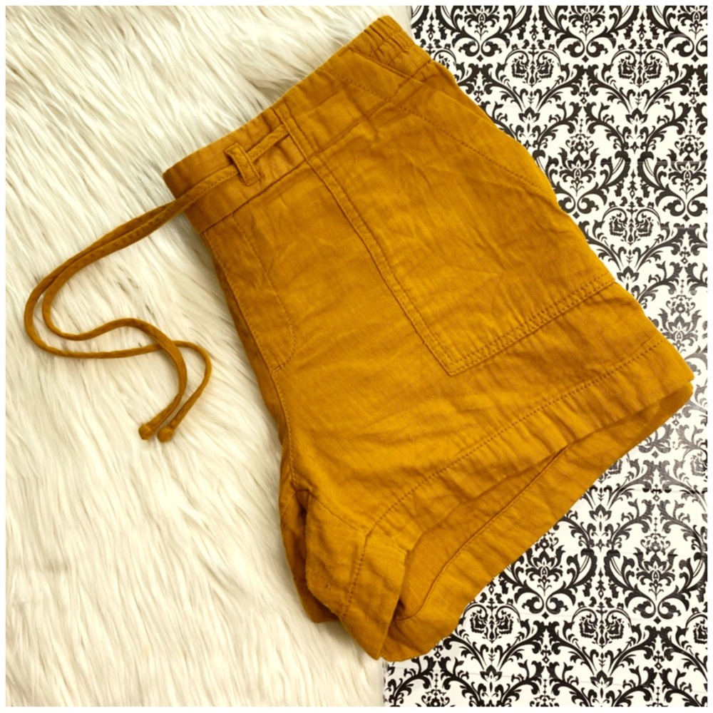 Old Navy : size : M : mustard orange casual cotton drawstring short shorts